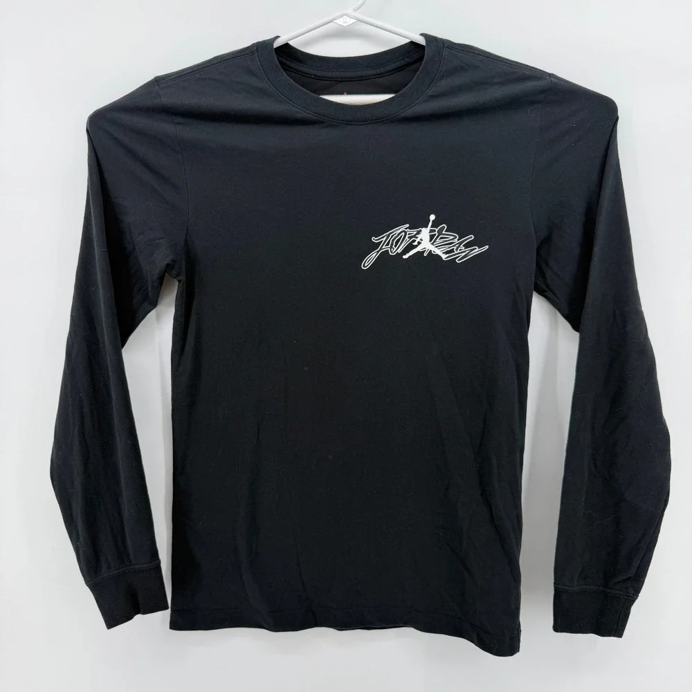 Jordan Dri-FIT Long Sleeve T-Shirt Men's‎ S Black Michael Jordan Dunk Graphic